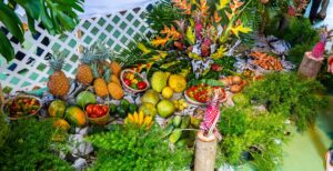 PM Skerrit announces opening of Giraudel/Eggleston Flower Show; asks everyone to visit (Image Courtesy: Facebook)