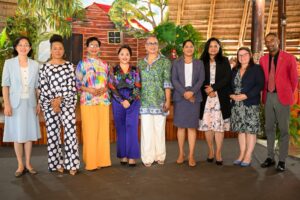 First Lady Diani Prince Drew with other First Ladies and official delegates  